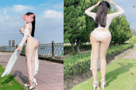 Clip sex Việt em áo dài lộ bím bên sông